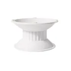 image of GET ML-106-W White Melamine Pedestal, 6.9" x 6.3", 4" H, Break-Resistant, Rubber Feet
