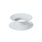 image of GET ML-107-W White Melamine Pedestal, 8-1/2" x 7.7", 3.15" H, Break-Resistant, Rubber Feet