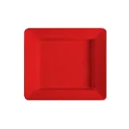 image of GET ML-11-RSP Red Sensation Plate, 12"L x 10"W x 3/4"H, Rectangular Wide Rim, Melamine, NSF - 1/Each