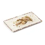 image of GET ML-1307-TC Tuscan Mill™ Platter, 12-3/4" x 7", Rectangular Beige Melamine GN 1/3