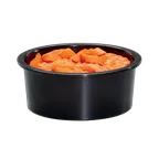 image of GET ML-151-BK Salad Crock, 27 Oz., 5-5/16" Dia. x 2-1/2" Deep, Round, Black, Melamine, 1 Qt