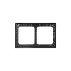 image of GET ML-169-BK Tile Inset, 2 Cut Outs for ML-177, Black Melamine, Dishwasher Safe, NSF
