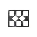 image of GET ML-175-BK Tile, 27" Black Melamine, 8 Cut‑Outs For ML‑150/ML‑149, Cold‑Only, Dishwasher Safe