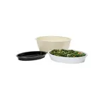 image of GET ML-182-BK Oval Casserole Dish, 1-1/2 Qt., 12-1/2" x 7" x 1-3/4" Deep, Melamine, Black