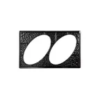 image of GET ML-191-BK Tile Inset, Full Size, 2 Cut Outs for ML-182, Black Melamine, Dishwasher Safe, NSF