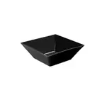 image of GET ML-238-BK Siciliano Bowl, 14 Oz, 5"L x 5"W x 2"H, Square, Black, Melamine, Break-Resistant