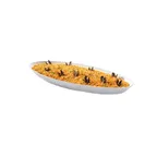 image of GET ML-256-W Siciliano Platter, 30" X 11 3/4" X 3 1/2", 10.4 Qt, Oval, Melamine, White