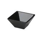 image of GET ML-278-BK Siciliano Bowl, 8 Oz, 4"L x 4"W x 2"H, Square, Melamine, Black