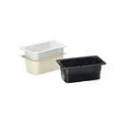 image of GET ML-28-BK Food Pan, GN 1/4 Size, 10.63" x 6.3" x 4" Deep, Melamine, Black, NSF