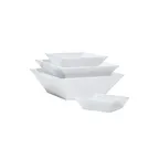 image of GET ML-281-W Siciliano® Bowl, 2.3 Qt., 9" x 2-1/2" Deep, Square, Melamine, White