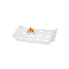 image of GET ML-291-1-W San Michele Tray, 18" x 13" x 2-1/4", White Melamine, 12 Rounds, Break-Resistant