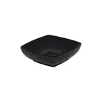 image of GET ML-66-BK Milano™ Bowl, 1-3/4 Qt. (1.8 Qt. Rim Full), 8" x 2-3/4"H, Square, Break-Resistant, Black