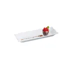 image of GET ML-87-W White Melamine Rectangular Tray 17-1/2" x 6-3/4" x 2" Dishwasher‑Safe