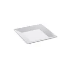 image of GET ML-90-W Siciliano Plate, 12" White Square, Wide Rim, Break‑Resistant Melamine, Dishwasher‑Safe NSF