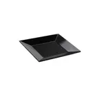 image of GET ML-91-BK Siciliano 14" Square Melamine Plate, Black, Wide Rim, Break-Resistant, Dishwasher Safe