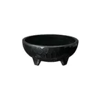 image of GET MOJ-801-BK Molcajete Bowl, 4 Oz, 4" Dia. x 1-1/2"H, Black Melamine, Dishwasher Safe - 1 Dozen