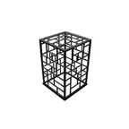 image of GET MONPDC10BB Bugambilia Mondrian Riser, 10" x 10" x 14-1/2" Square Aluminum, Black Powder‑Coated