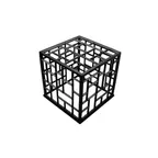 image of GET MONPDC11BB Bugambilia Mondrian Riser, 11" L x 11" W x 10.75" H, Square Aluminum, Black