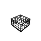 image of GET MONPDC13BB Bugambilia Mondrian Riser, 13" L x 6‑3/4" H, Black Aluminum, 10‑19" W x 5‑8" H