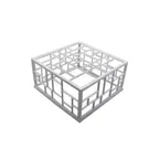image of GET MONPDC13WW Bugambilia Mondrian Riser - 13" L x 12" W x 6.75" H White Aluminum Powder Coated