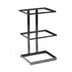 image of GET MTS-20L-MG Merchandiser Stand, 3‑Tier 20‑1/2" Tall Metal Gray Base, Holds 3 12" x 9‑1/4" Baskets