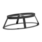 image of GET MTS-OV3-MG Madison Avenue Oval Metal Gray 2-Tier Display Stand, 8" Top x 2-3/4", 10-1/4" Bottom