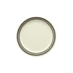 image of GET NP-10-CA Cambridge Plate – 10.5" Round, Narrow Gray Rim, BPA‑Free Melamine, Dishwasher Safe