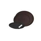 image of GET NS-2700-BK - Oval Non-Skid Serving Tray, 27" x 22", Black Polypropylene, Break-Resistant, NSF