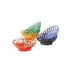 image of GET OB-940-TY Clipper Bread & Bun Basket, 10" x 8-1/4" x 4" Deep, Oval, Polypropylene, Yellow - Dozen