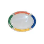 image of GET OP-120-BA Diamond Barcelona Platter 12" x 9" Oval Melamine Dishwasher‑Safe NSF - Dozen