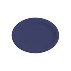 image of GET OP-120-PB Diamond Mardi Gras Platter, 12" x 9" Oval Melamine, Peacock Blue - Dozen