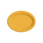 image of GET OP-120-TY Mardi Gras™ Platter, 12" x 9" Oval Melamine, Tropical Yellow - 1 Dozen