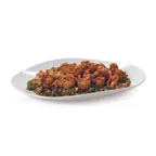 image of GET OP-1518-CHI Osslo™ Platter, 15"L x 11"W Oval, Break-Resistant, Dishwasher Safe, Melamine, Chili