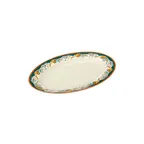 image of GET OP-621-BF Bella Fresco Platter, 21"L x 15"W, Oval, Break-Resistant, Melamine, Black