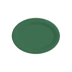 image of GET OP-950-FG Platter, 9-3/4"x7-1/4" Oval Melamine Green Break Resistant Dishwasher Safe - 1 Dozen