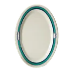 image of GET OP-950-FP Oval Platter, 9-3/4" L x 7-1/4" W, Melamine, Pattern, Break‑Resistant, NSF - 1 Dozen