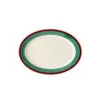 image of GET OP-950-PO Diamond Portofino™ Platter, Oval, 9-3/4" x 7-1/4" Melamine, Pattern, BPA‑Free - Dozen