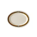 image of GET OP-950-RD - Diamond Rodeo™ Oval Platter, 9-3/4" x 7-1/4" Melamine Pattern, BPA‑Free - 1 Dozen