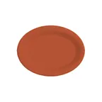 image of GET OP-950-RO - Diamond Mardi Gras™ Platter, 9-3/4" x 7-1/4" Oval Melamine Rio Orange - 1 Dozen