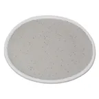 image of GET P-101-DVG Dinner Plate, 10.5" Round Melamine, Dove Gray/White Trim, Dishwasher Safe - Dozen