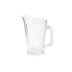 image of GET P-1064-1-CL Beer Pitcher, 60 Oz (9"" Tall), Clear SAN Plastic Handle, NSF Certified - 1 Dozen