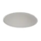 image of GET P-151-DVG Platter, 15"L x 11"W Oval, Break-Resistant Melamine, Dove Gray with White Trim