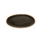 image of GET P-183-BR Oval Melamine Platter 18" x 13", Brown with Clay Trim, Dishwasher Safe, Break-Resistant