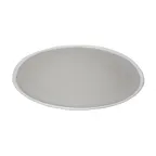 image of GET P-183-DVG Platter, 18"L x 13"W Oval, Break-Resistant Melamine, Dove Gray with White Trim