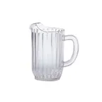 image of GET P-3032-1-CL Water Pitcher, 32 Oz, 6" Dia x 7" H, Clear SAN Plastic With Handle, NSF - 1 Dozen