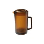 image of GET P-3064-1-A Water Pitcher, 64 Oz, 7½" Dia x 8½" H, Amber SAN Plastic With Lid, NSF - 1 Dozen
