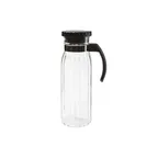 image of GET P-4050-PC-CL Beverage Pitcher, 50 oz (5.25" Dia × 11.25" H), Clear Poly Black Handle, Dozen