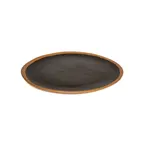 image of GET P-90-BR - Dinner Plate, 9" Round, Brown Clay Trim, Melamine, Dishwasher Safe - 1 Dozen