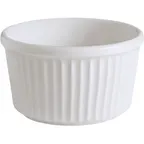 image of GET PA1101707324 Ramekin, 6.8 Oz., 3-3/4" Dia., Porcelain, Ribbed, Microwave/Dishwasher/Oven Safe – 1 Dozen