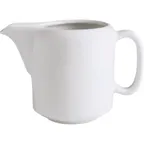 image of GET PA1101708512 Creamer Pitcher, 8.6 Oz Porcelain Jug, Bright White, Handle, Stackable - Dozen